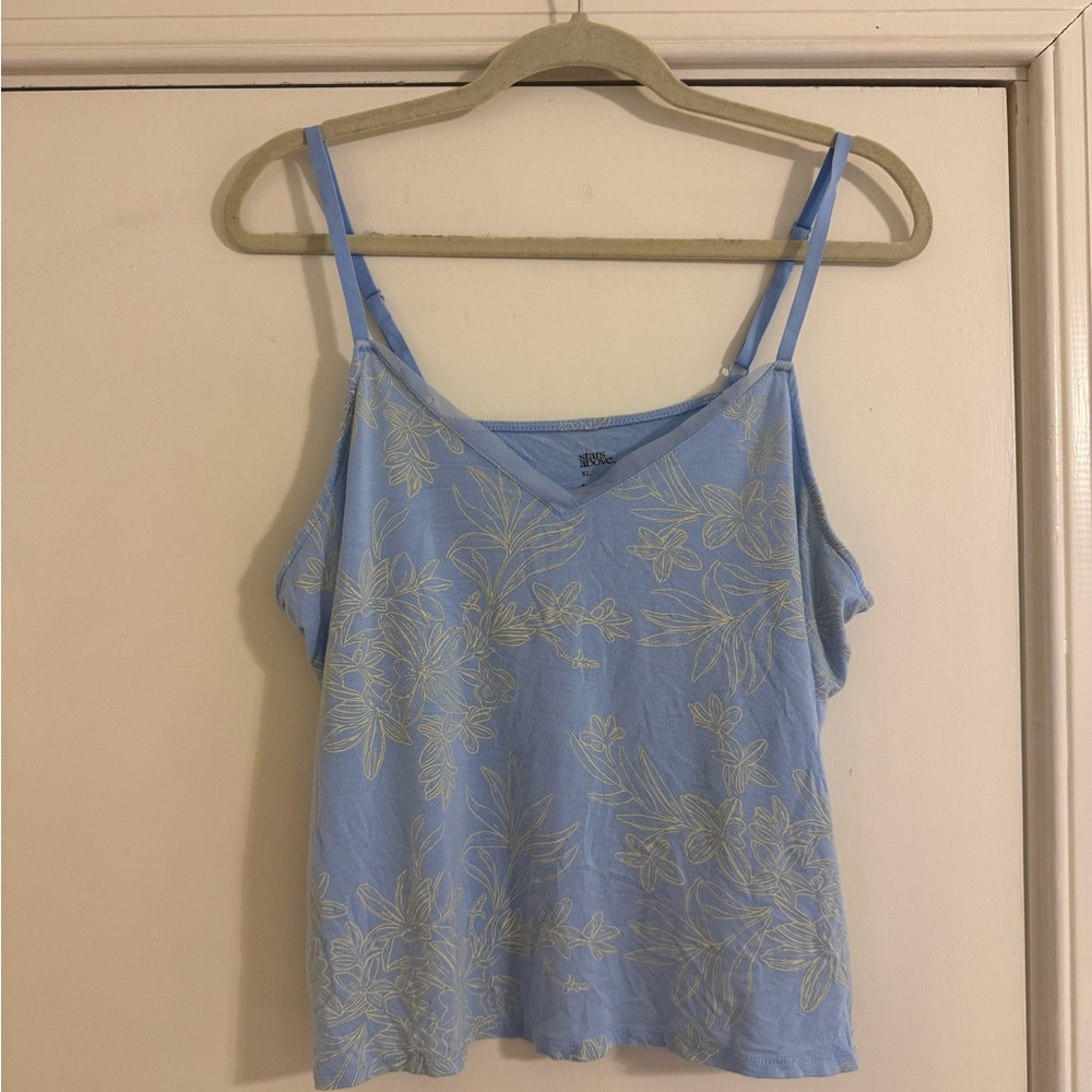 Stars Above Light Blue Floral Camisole